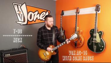 TV Jones T-90s in a Gibson Les Paul Studio 